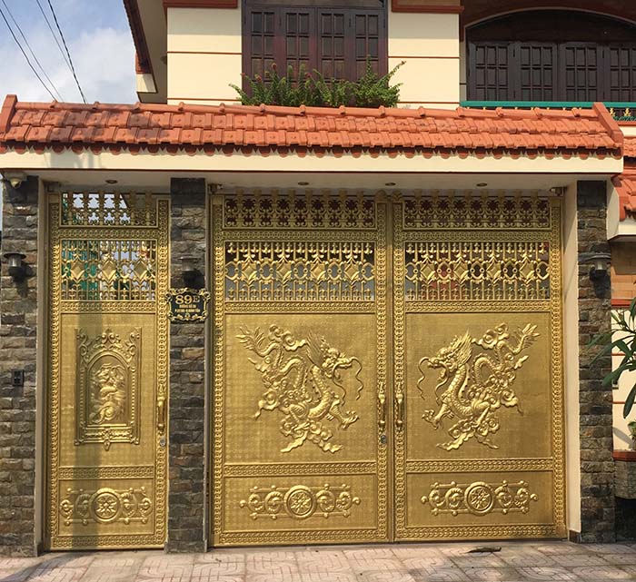 Mẫu cổng rồng nh&ocirc;m đ&uacute;c